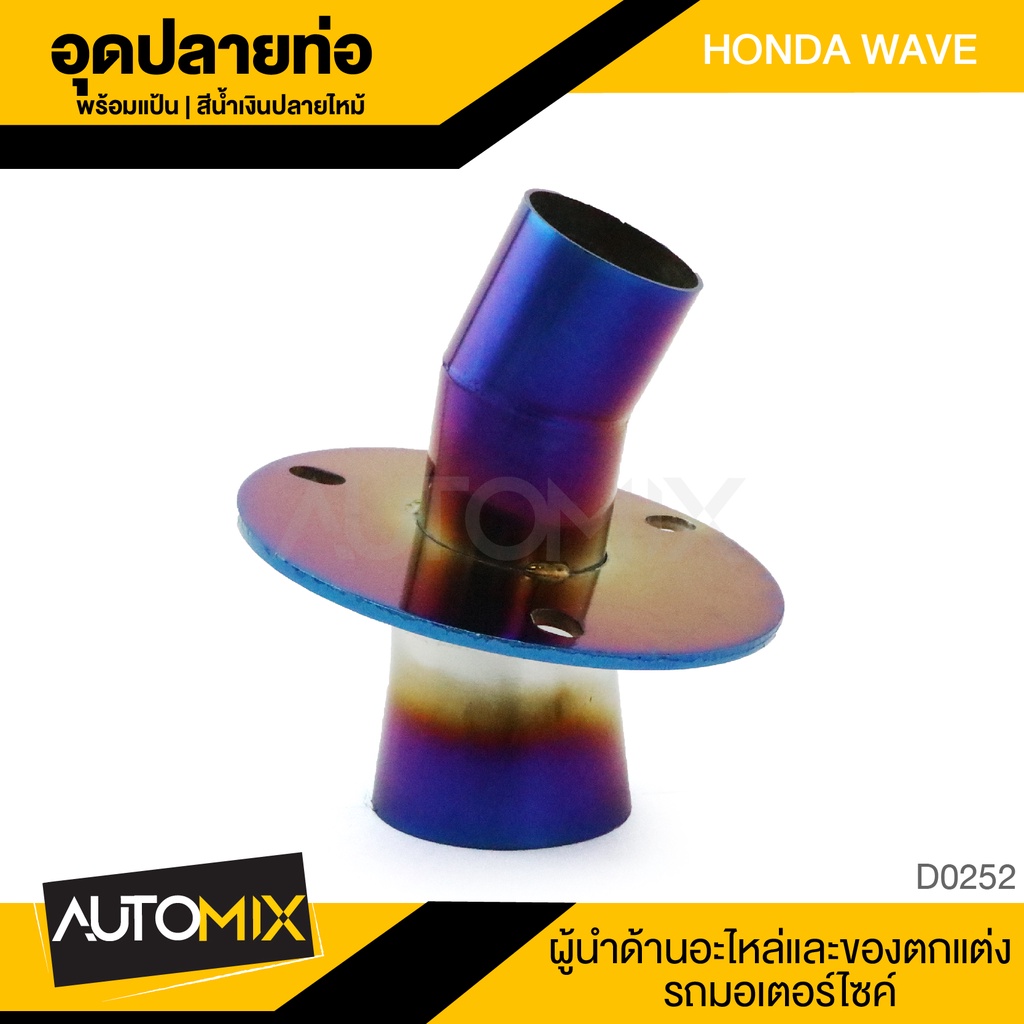 แป้นอุดปลายท่อ-อุดปลายท่อพร้อมแป้น-สำหรับ-honda-wave-สีน้ำเงินปลายไหม้-อะไหล่แต่งรถมอไซค์-อะไหล่มอไซค์-ของแต่งรถ-d0252