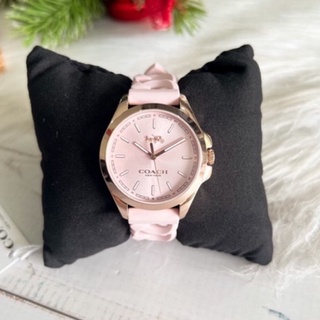 (ผ่อน0%) นาฬิกา LIBBY WATCH, 34 MM (COACH C9579) PINK 14503781 สายซิลิโคน สีชมพู