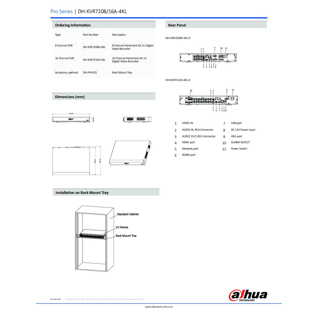 dahua-เครื่องบันทึกภาพ-กล้องวงจรปิด-xvr7208a-4kl-x-dh-xvr7208a-4kl-x-ultra-hd-8ch-8mp-digital-video-recorder