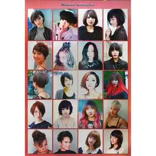 โปสเตอร์ ทรงผมผู้หญิง แนวเกาหลี ญี่ปุ่น Korea Japan Womens Hairstyles Poster 24”x35” Inch 4