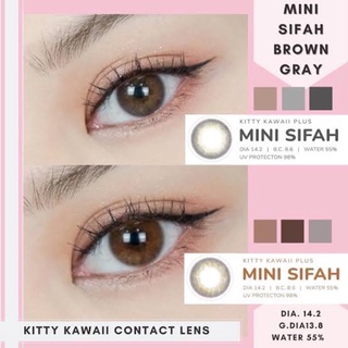 ✨ Mini Sifah gray (Kitty Kawaii) ขนาดมินิ mini ☀️กรองแสง uv ✔️เลนส์แท้จดทะเบียนถูกต้อง (บิ๊กอาย คอนแทคเลนส์ Bigeye