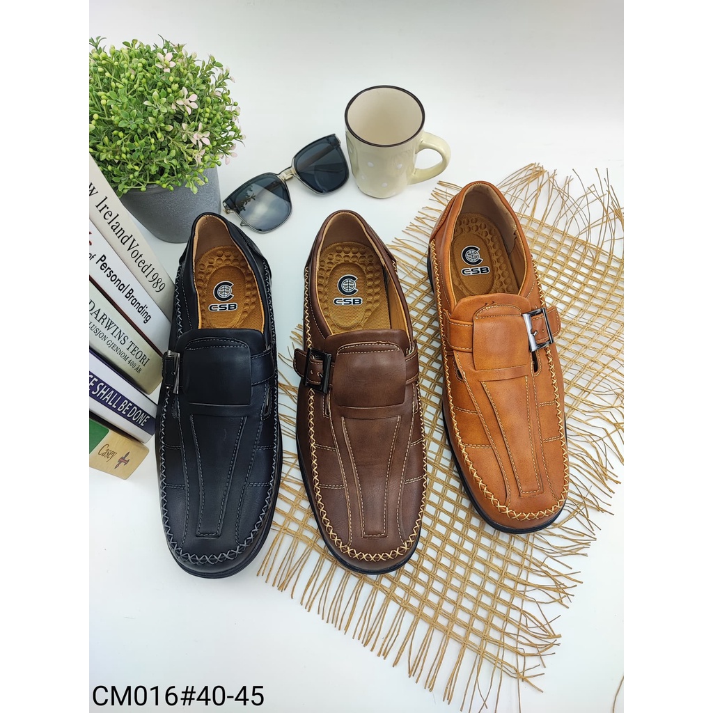 CM016รองเท้าหนังลำลองผู้ชายมี3สีไซสื40-45 | Shopee Thailand