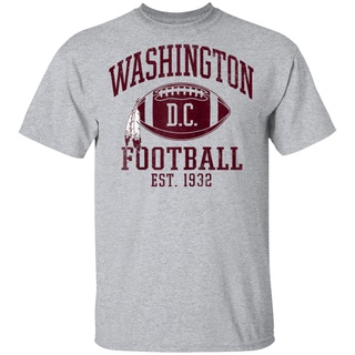 [100% Cotton] เสื้อยืดผ้าฝ้าย พิมพ์ลายทีมชาติฟุตบอล Washington DC สีเทา สไตล์วินเทจ คลาสสิก สําหรับผู้ชาย ไซซ์ S-6XL