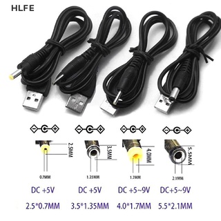 HL USB Port to 2.5 3.5 4.0 5.5mm 5V DC Barrel Jack Power Cable Cord Connector Black FE