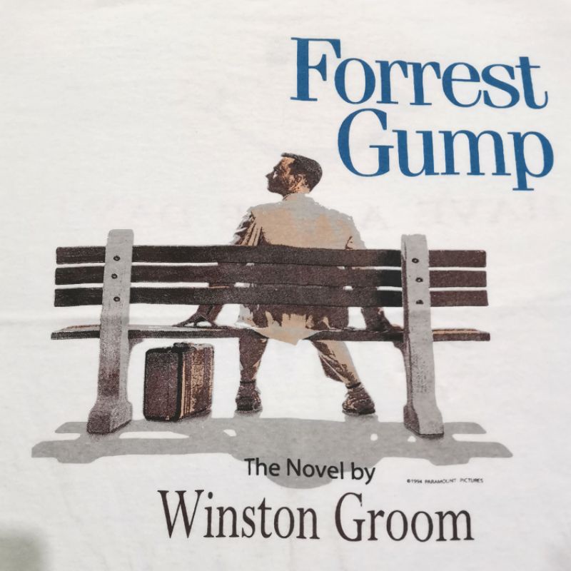 เสื้อยืด-forrest-gump-1994-movie-ลายภาพยนตร์-อัจฉริยะปัญญานิ่ม-ผ้าขาวงานใหม่ทำเก่า-ป้าย-wild-oats