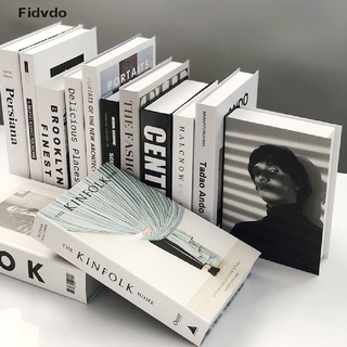 Fidvdo หนังสือปลอม หรูหรา แฟชั่น อุปกรณ์เสริม สําหรับตกแต่งบ้าน โต๊ะกาแฟ หนังสือ