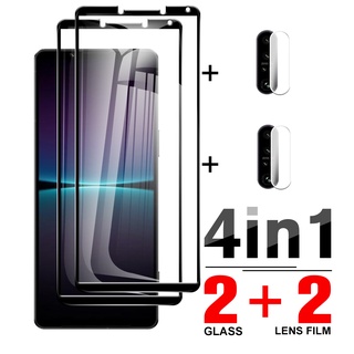 4in1 Full Cover Tempered Glass Case For Sony Xperia 1 IV 6.5 Camera Protector For Sony Xperia 10 IV Xperia1 IV Screen HD Film