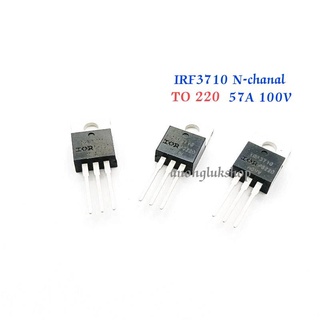 IRF3710 IR มอสเฟส N-chanal  MOSFET TO 220 กระแส 57A 100V ,👉👉 พร้อมส่ง
