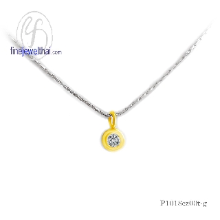 Finejewelthai จี้-เพชร-จี้เพชร-เพชรพรีเมียม-Pendant-Silver-Diamond CZ - P1018cz00t-g/ P1018cz00t-pg