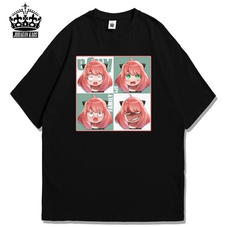 [S-5XL]【100% cotton】เสื้อยืดแขนสั้น พิมพ์ลายการ์ตูนอนิเมะ Spy X FAMILY ANYA FORGER FRONT SIDE สไตล์ญี่ปุ่น สําหรับผู้ชาย