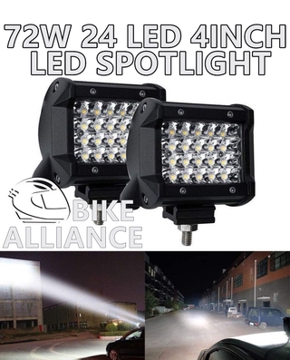 ไฟสปอร์ตไลท์ LED 72W 24 ดวง 4 นิ้ว สว่างมาก สําหรับรถจักรยานยนต์