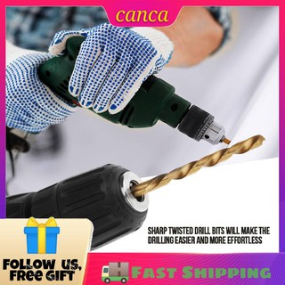 ✿canca✿ Handle High 5-6 Set Tool Coated Speed 5mm Round Bits 1 Titanium 13Pcs Steel Twist Drill