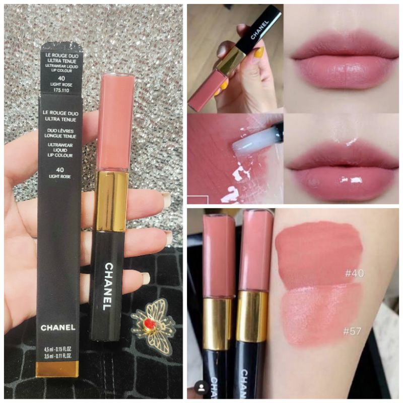 ลิป CHANEL LE ROUGE DUO ULTRA TENUE Ultra Wear Liquid Lip Colour สี 40 light rose Shopee Thailand