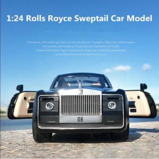 1:24 ม้วน Royce Sweptail โมเดลรถยนต์อัลลอยด์ มีเสียง และไฟ ดึงถอยหลัง ของเล่นสําหรับเด็ก