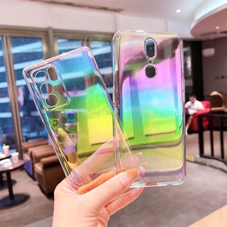 เคสโทรศัพท์มือถือ PC ใส ไล่โทนสีรุ้ง สําหรับ VIVO Y17 Y15 Y12 Y11 Y19 Y20 Y20i Y12S Y12A Y31 2020 X70 Pro V20 V20SE