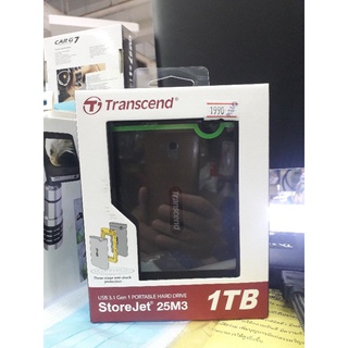 Transcend New External HDD 1TB รุ่นกันกระแทก 3 ชั้น StoreJet® 25M3 -รับประกัน3ปี