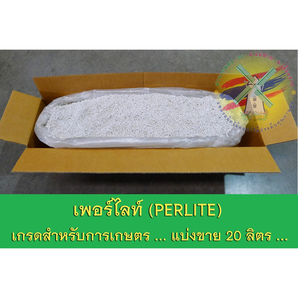รูปภาพสินค้าแรกของเพอร์ไลท์ (Perlite) 20 ลิตร (แบ่งขาย) เพอร์ไลต์ วัสดุเพาะปลูกพืช เพิ่มความโปร่ง และเพิ่มปริมาณอากาศในดิน