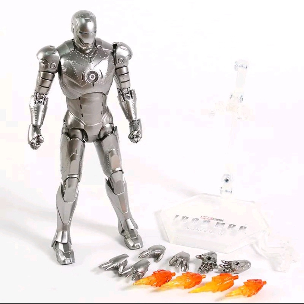 โมเดล-iron-man-mark-ii-งานแท้ลิขสิทธิ์-zd-toys-สูงประมาณ-19-cm-ขยับและเปลี่ยนมือ-action-ต่างๆได้-สีเมทัลลิค-สวยสุดยอด