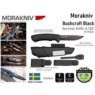 Morakniv Bushcraft Black Survival Knife 4.125