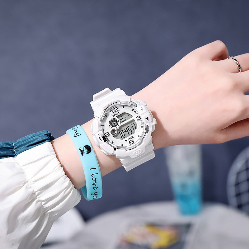 มุมมองเพิ่มเติมของสินค้า นาฬิกาข้อมือผู้หญิง นาฬิกานักเรียนสีลูกกวาด นาฬิกาแฟชั่น