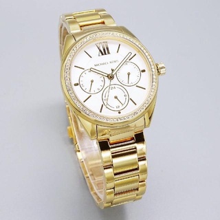 (ผ่อน0%) นาฬิกา Michael Kors Womens Janelle Multifunction Gold-Tone Stainless Steel Watch MK7094 36 มม.สแตนเลส สีทอง