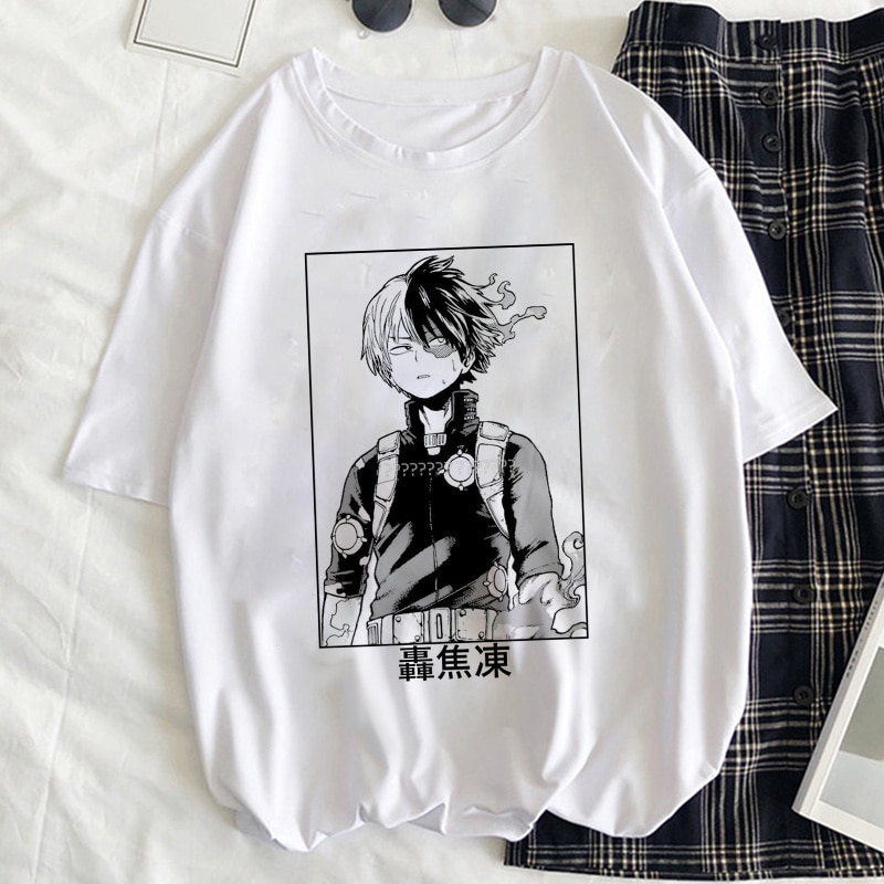 hot-sale-เสื้อยืดลําลอง-พิมพ์ลายการ์ตูนอนิเมะ-my-hero-academia-shoto-todoroki-ทรงหลวม-สไตล์ฮาราจูกุ-สําหรับสตรี