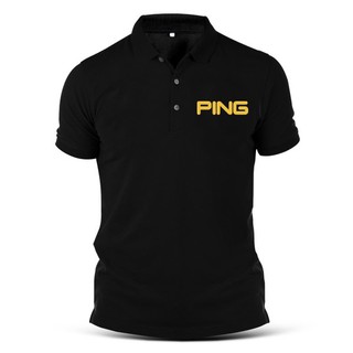 เสื้อโปโลแขนสั้น พิมพ์ลาย Golf PING สไตล์สปอร์ต สําหรับผู้ชาย