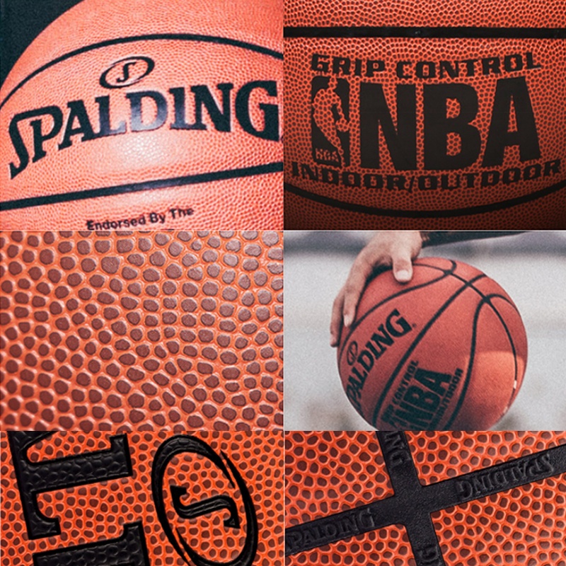 ภาพสินค้าลูกบาส ลูกบาสเกตบอล basketball Spalding Dura Grip NBA เบอร์7 มี 4สี ดำ ทอง เงิน ขาว ฟรี ตาข่ายใส่ลูกบาส+เข็มสูบ จากร้าน hi.fly บน Shopee ภาพที่ 6