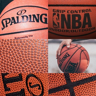 ภาพขนาดย่อของภาพหน้าปกสินค้าลูกบาส ลูกบาสเกตบอล basketball Spalding Dura Grip NBA เบอร์7 มี 4สี ดำ ทอง เงิน ขาว ฟรี ตาข่ายใส่ลูกบาส+เข็มสูบ จากร้าน hi.fly บน Shopee ภาพที่ 6