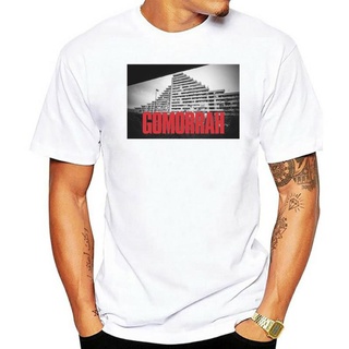 เสื้อยืดโอเวอร์ไซส์Gomorrah Building &amp; Logo Box Art เสื้อยืด สีขาว สําหรับผู้ชายS-4XL