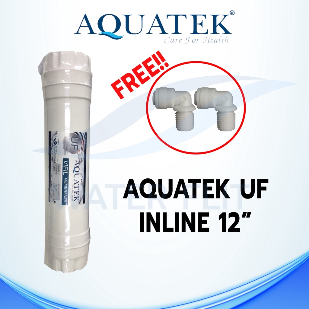 ราคาและรีวิวไส้กรองน้ำ AQUATEK UF VIFIL MEMBRANE 0.01 ไมครอน ยาว12 นิ้ว กว้างประมาณ 2.5"