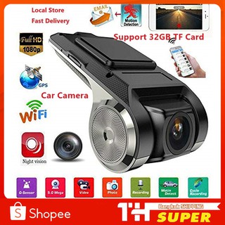 สินค้า 【ready to ship/Thailand Stock】 1080P กล้องติดรถยนต์กล้องบันทึกวิดิโอ Fhd Dvr 2mp Wifi Gps Adas G - Sensor สําหรับรถยนต์