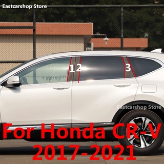 สำหรับ Honda Cr V Crv 2021 2020 2019 2018รถเซ็นทรัลคอลัมน์กลางหน้าต่างพีซี Trims ตกแต่ง B C เสา Strip สติ๊กเกอร์ฝาครอบ2017