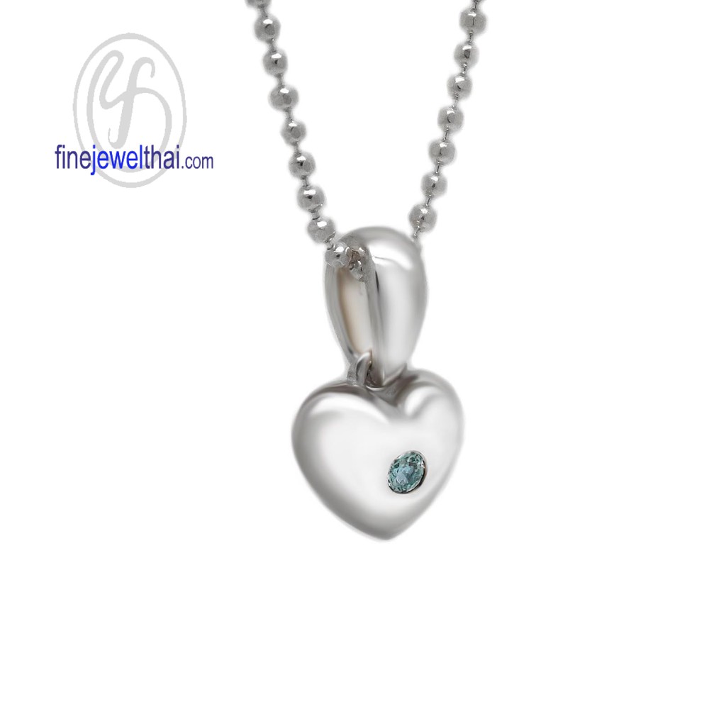 finejewelthai-จี้อะควอมารีน-จี้เงินแท้-จี้พลอยประจำเดือนเกิด-aquamarine-pendant-silver-p1011aq