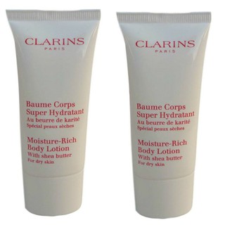 Clarins Moisture-Rich Body Lotion with Shea Butter (For Dry Skin) 30 ml (ซื้อ 1 ชิ้น ฟรี 1 ชิ้น)