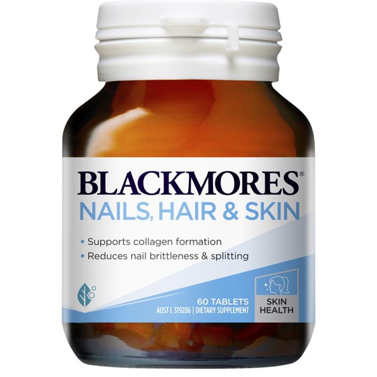 ภาพหน้าปกสินค้าพร้อมส่ง Blackmores Nails Hair & Skin 60เม็ด จากร้าน aussiewarehouse บน Shopee