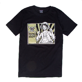 Black One Piece T-shirt No.305 (เสื้อยืดวันพีซ สีดำ No.305)สามารถปรับแต่งได้