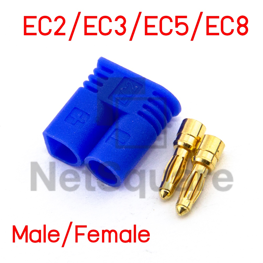 ภาพสินค้าEC2 EC3 EC5 EC8 Plug Male/Female ปลั๊ก ตัวผู้-ตัวเมีย ขั้วต่อสาย Banana RC Connector จากร้าน tewichtete31 บน Shopee ภาพที่ 1