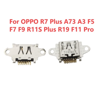 ซ็อกเก็ตแจ็คเชื่อมต่อพอร์ตชาร์จ Micro USB สําหรับ OPPO R7 Plus A73 A3 F5 F7 F9 R11S Plus R19 F11 Pro 5-50 ชิ้น