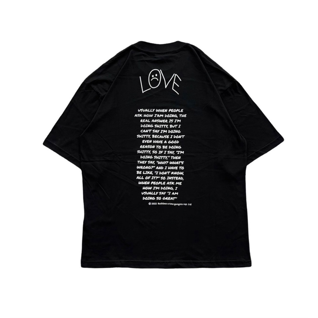 เสื้อยืดโอเวอร์ไซส์เสื้อยืด-แขนสั้น-พิมพ์ลาย-lil-peep-love-blacks-3xl