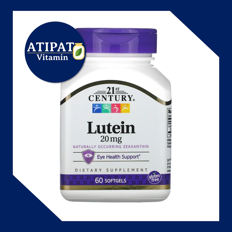 ภาพสินค้าบำรุงสายตา / Lutein / ลูทีน / 10mg / 20mg / 21st Century จากร้าน atipatw บน Shopee ภาพที่ 3