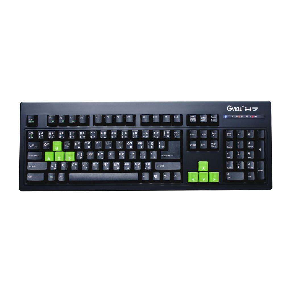 จีวิว เกมมิ่ง คีย์บอร์ด Gview K7 (GV03GK) สีดำ | Shopee Thailand