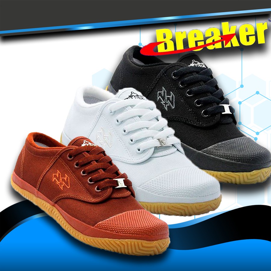 ภาพหน้าปกสินค้ารองเท้าผ้าใบฟุตซอลนักเรียน Breaker รุ่น BK-4 จากร้าน waree249 บน Shopee