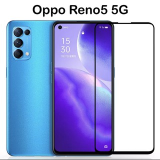 F ฟิล์มกระจกเต็มจอ OPPO Reno5 5G ฟิล์มกระจกนิรภัยเต็มจอ ออฟโป้ Oppo Reno5 ฟิล์มกระจกกันกระแทก (ส่งจากไทย)