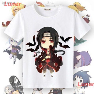 เสื้อยืดยอดนิยม Anime T-shirt⊕Naruto Q รุ่น Sasuke ภาพเคลื่อนไหวอุปกรณ์ต่อพ่วงเสื้อยืดชายแขนสั้นอะนิเมะเสื้อยืดอุปกรณ์ต่