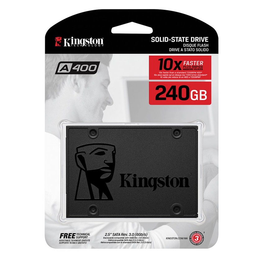 ภาพสินค้าKingston 240GB A400 SSD SATA 3 2.5" 500r/350w MB/s (SA400S37/240G) จากร้าน kingston_online บน Shopee ภาพที่ 5