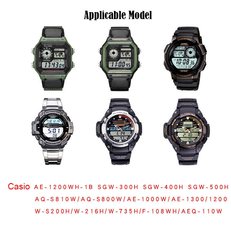 สายนาฬิกาข้อมือไนล่อนสําหรับ-casio-ae-1200-wh-sgw-300-h-400-h-w-216-h-aq-s810w-aq-s800