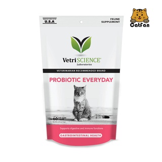สินค้า พร้อมส่ง วิตามินขนมสำหรับแมวถ่ายเหลว ปรับระบบทางเดินอาหารและลำไส้ แบบเคี้ยว Exp.04/23  Probiotic Everyday for Cats