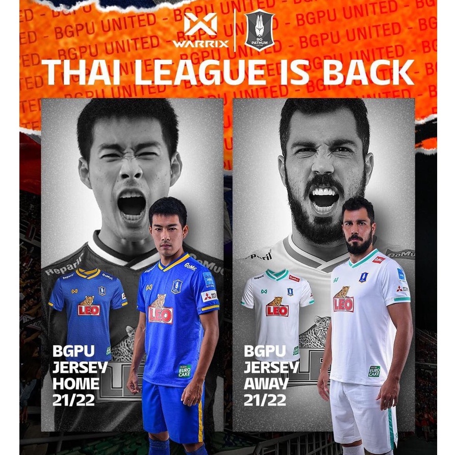 เสื้อแข่ง BG Pathum United 2021 (BGPU JERSEY PLAYER VERSION) Warrixของ ...