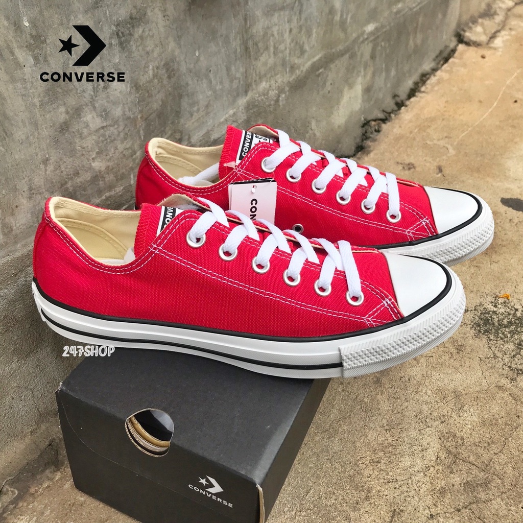 รองเท้าคอนเวิร์สสีแดง-รองเท้าผ้าใบ-คอนเวิร์ส-แท้-100-converse-ctas-seasonal-ox-red-m9696cs1re-พร้อมส่ง